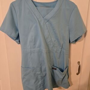 Light Blue Scrub Top And Pants